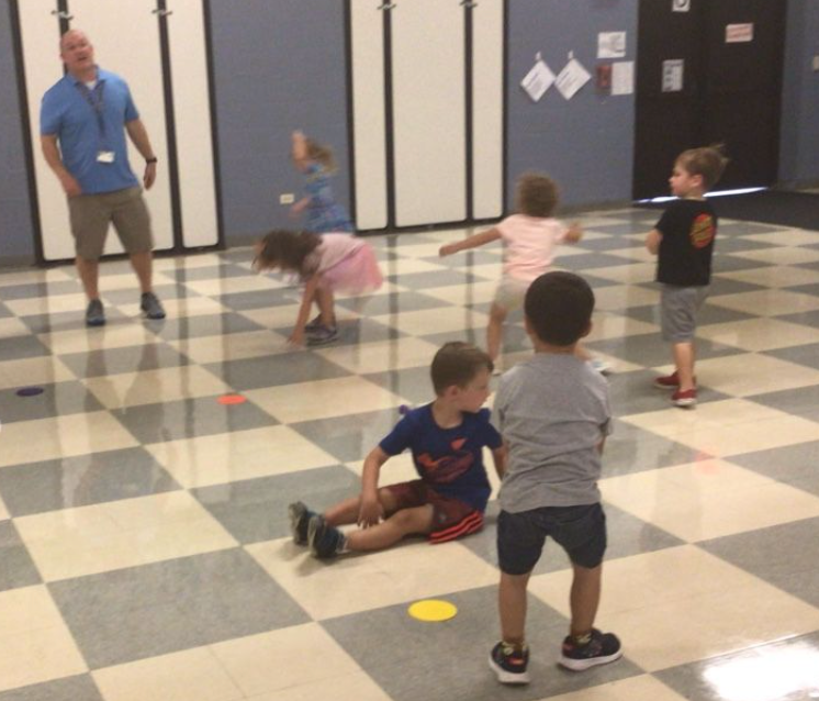 donnahaidle's tweet photo. First day of P.E. for the Grove Preschoolers with Mrs. Cavanagh in the AM and Mr. Gilbert in the PM. @IndianTrailDG58 #dg58pride https://t.co/YahkLvYBa5