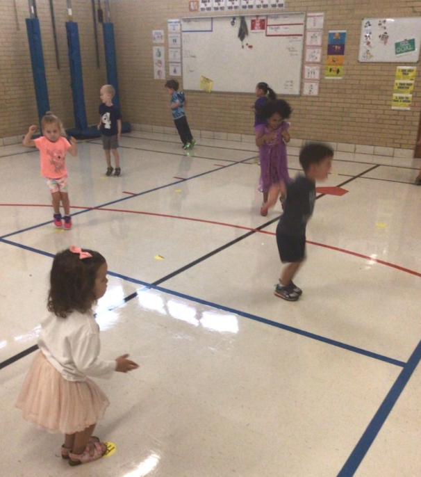 donnahaidle's tweet photo. First day of P.E. for the Grove Preschoolers with Mrs. Cavanagh in the AM and Mr. Gilbert in the PM. @IndianTrailDG58 #dg58pride https://t.co/YahkLvYBa5