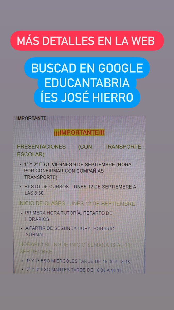 Consulta todos los detalles de las presentaciones en twitter, Instagram y la web de <a href="/iesjosehierro/">IES José Hierro</a>