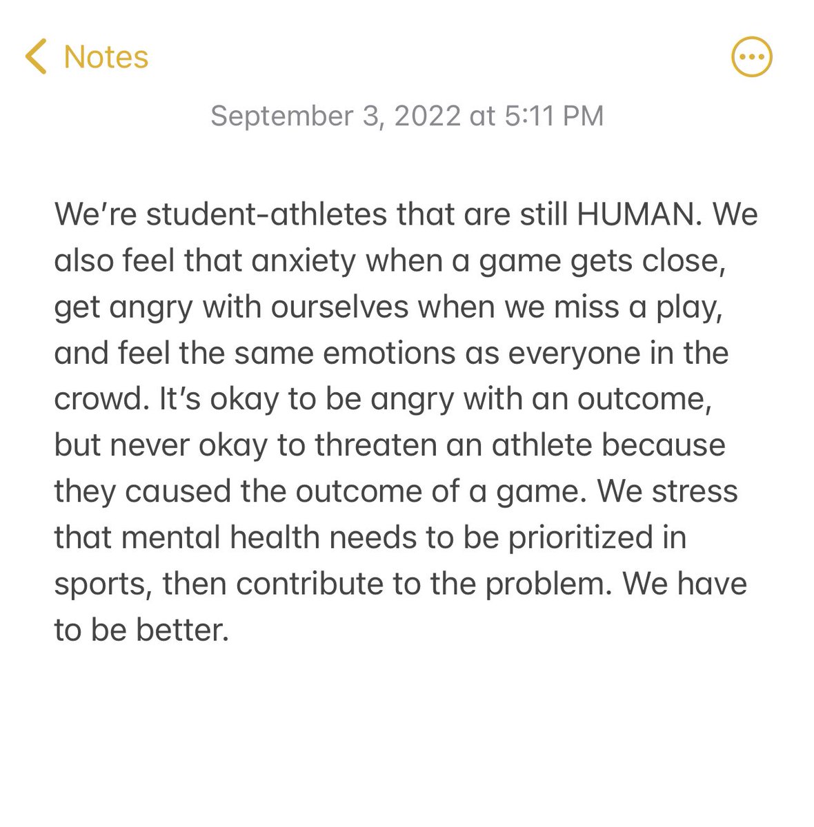 Let’s be better.