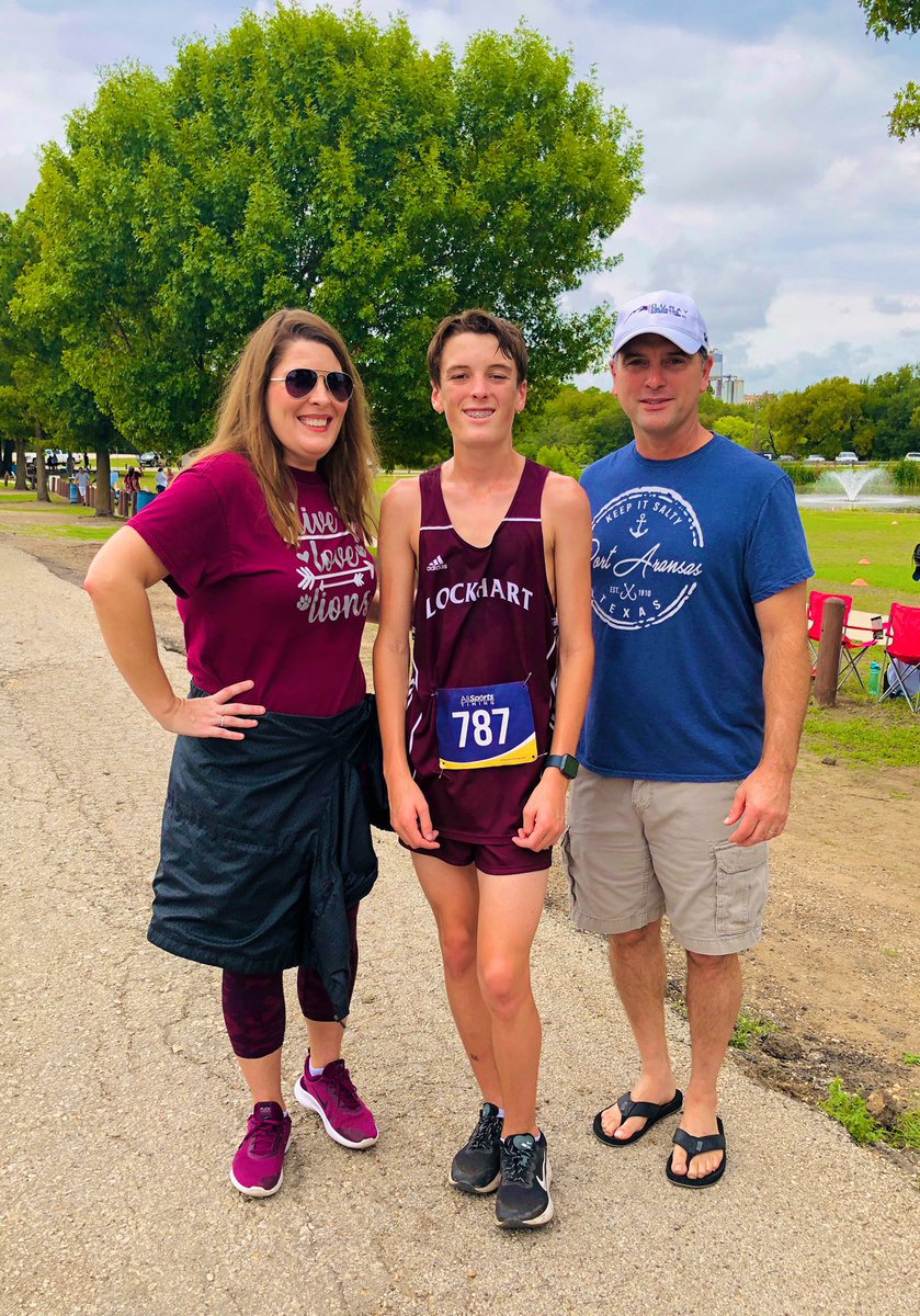 LauraBrast's tweet photo. #35th Annual Hippensteel XC Open this morning. Although Hayden didn’t medal today, he did finish strong (at around 20th overall) & was first out of the @LockhartISD JV Boys team!🏃🏻♂️👟🔒♥️🦁 @LocLions #LockhartLeaders #LionsEmpower #XCRunner #LoveMyLISD #FreshmanYr #RunBoyRun https://t.co/J6lcjkys1U