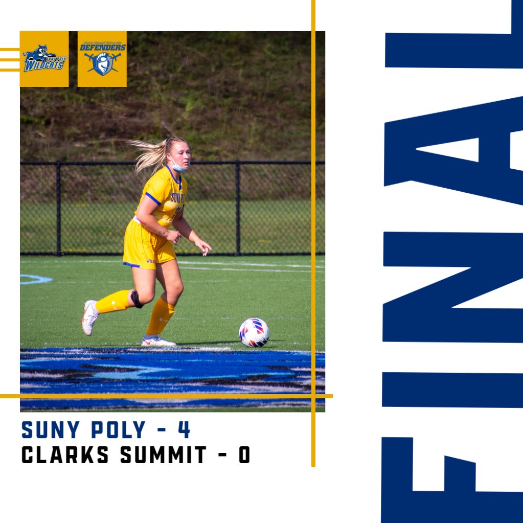 PolyWildcats's tweet photo. ⚽#PolyWSOC earned their first win of the 2022 season this afternoon 4️⃣-0️⃣ over Clarks Summit.
Four Wildcats scored goals in the game. Daley had three points on a goal and an assist.
#d3soc https://t.co/sgPKshVl5a