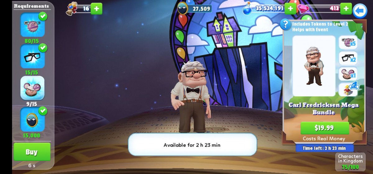 RetroGamerNYC's tweet photo. @DisneyMKingdoms Horrible, horrible, horrible. 1st time in 5 years I had to use gems to get an event character because the damn legendary tokens didn't drop https://t.co/82LIJLA3BO