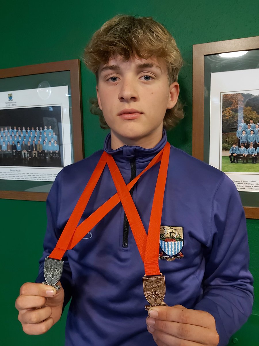 brucehse's tweet photo. A huge well done to Gabriel C who's returned to @brucehse after competing today at the Braemar Highland Games with an impressive haul of beautiful medals. #Braemar #Braemargathering #outdoorlearning #teamwork @brhsgathering @gordonstoun https://t.co/fBr26X9AEm