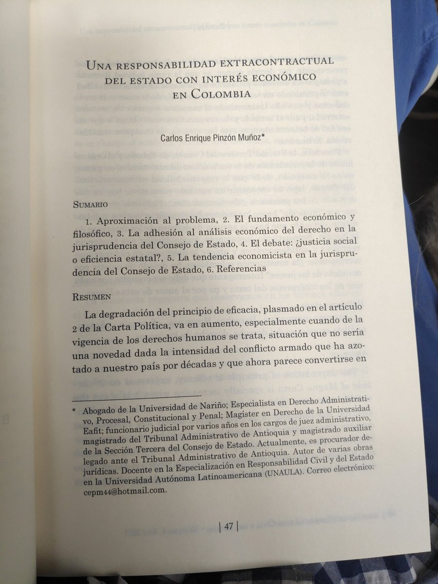 josefebrese's tweet photo. Artículo recomendado. A diferencia de Colombia,  en el Ecuador, la Responsabilidad Extracontractual del Estado está poco desarrollada. Este artículo nos invita a reflexionar hacia donde queremos ir en esta materia. https://t.co/FSkzUKXayM