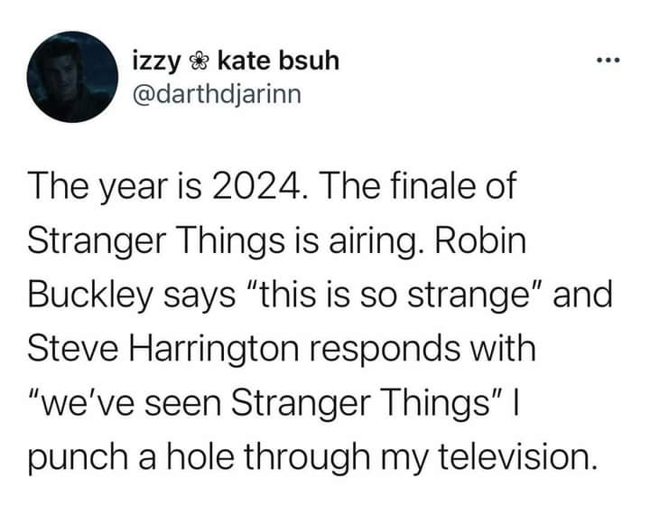 JKN_Show's tweet photo. Who's seen the new season?? 🖐️ Should we discuss it?
#JoshKnowsNothing #JKN #podcast #Twitch #subscribe #follow #memes #StrangerThings4 #vecna #argyle #Netflix #tv https://t.co/yT0JixsDfr