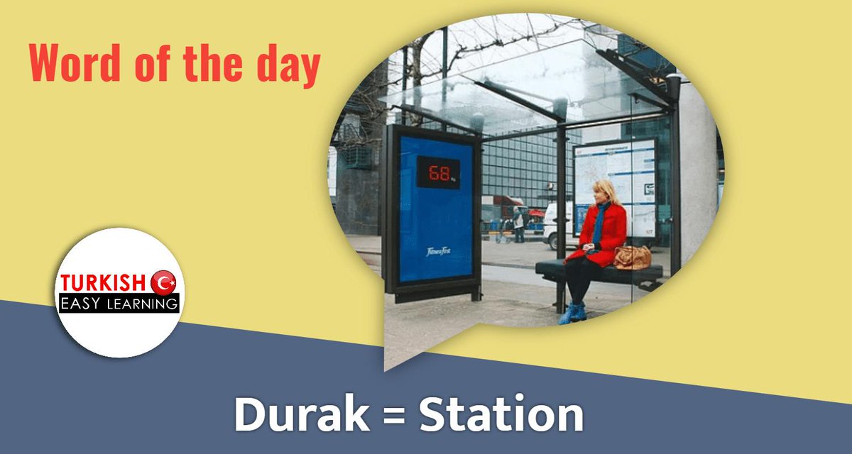 TurkishEasy's tweet photo. "Kadın durakta otobüs bekliyor.'' ( The woman is waiting for the bus at the bus stop.)
#learnturkish #Turkish #studyturkish #learnturkishlanguage https://t.co/aYflYB5gvn