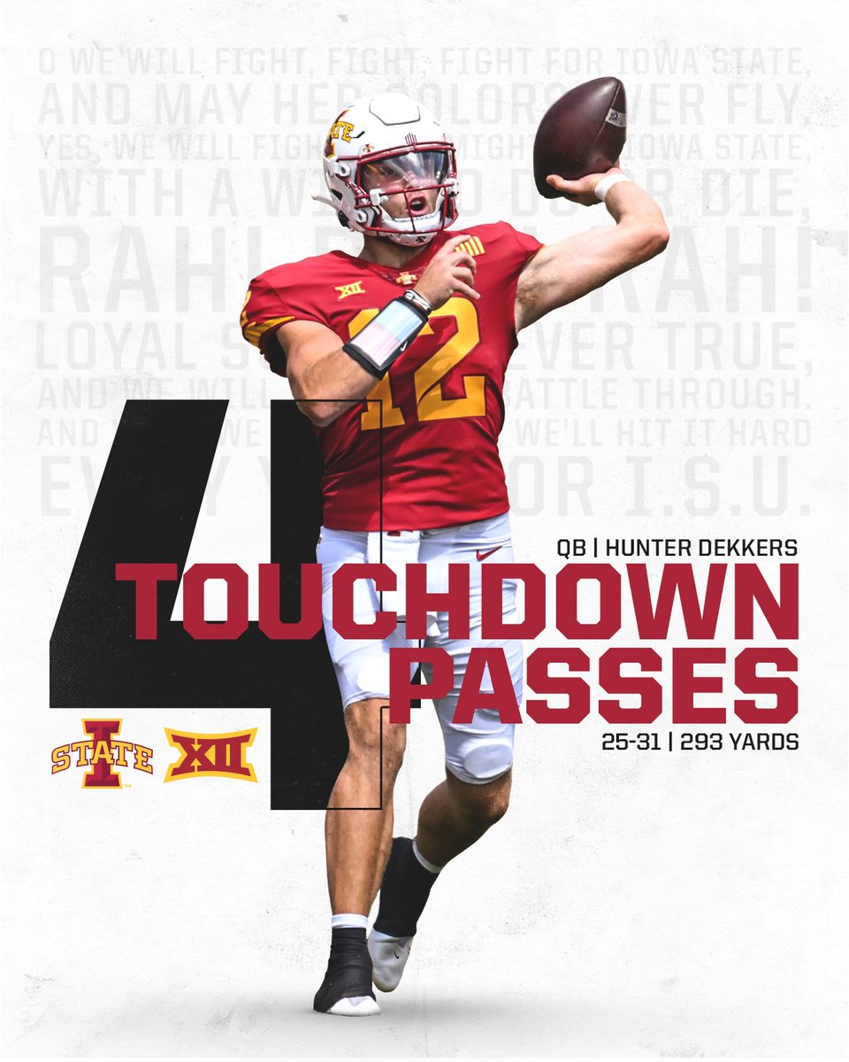 𝐖𝐇𝐀𝐓 𝐀 𝐒𝐓𝐀𝐑𝐓‼️

Most Touchdown Passes by a Cyclone QB making his first career start (since 1999)

🌪🚨🌪