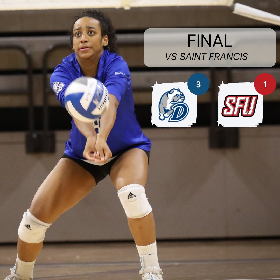 Drake Volleyball (@drakevolleyball) on Twitter photo ๐๐๐ฆ๐ฉ๐ญ๐จ๐ง ๐๐ง๐ง ๐๐ง๐ฏ๐ข๐ญ๐๐ญ๐ข๐จ๐ง๐๐ฅ ๐๐ก๐๐ฆ๐ฉ๐ข๐จ๐ง๐ฌ ๐
Drake wins back-to-back sets to beat Saint Francis (25-15, 22-25, 25-17, 25-17) and go ๐-๐ at the Hampton Inn Invitational in Indianapolis.
Rodrigues - 16 kills, 17 digs
Bush - 9 kills, 6 digs ๐๐๐ฆ๐ฉ๐ญ๐จ๐ง ๐๐ง๐ง ๐๐ง๐ฏ๐ข๐ญ๐๐ญ๐ข๐จ๐ง๐๐ฅ ๐๐ก๐๐ฆ๐ฉ๐ข๐จ๐ง๐ฌ ๐
Drake wins back-to-back sets to beat Saint Francis (25-15, 22-25, 25-17, 25-17) and go ๐-๐ at the Hampton Inn Invitational in Indianapolis.
Rodrigues - 16 kills, 17 digs
Bush - 9 kills, 6 digs