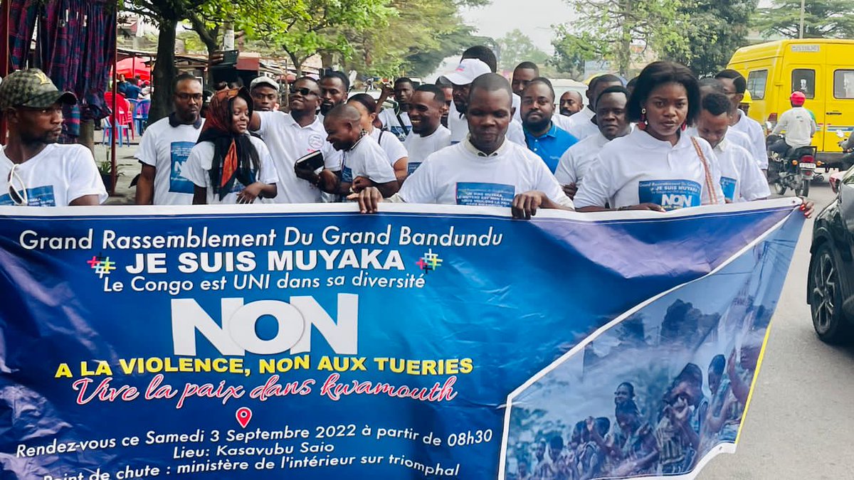 mwamba_dolly's tweet photo. Félicitations à la jeunesse kwangolaise qui a fait entendre sa voix par rapport à la situation inacceptable et inadmissible qui se passe dans la province de Maindombe(cité de Kwamouth).
Nous disons NON et NON au conflit entre Teke et Yaka car nous sommes tous Congolais. https://t.co/liYxo7nezE