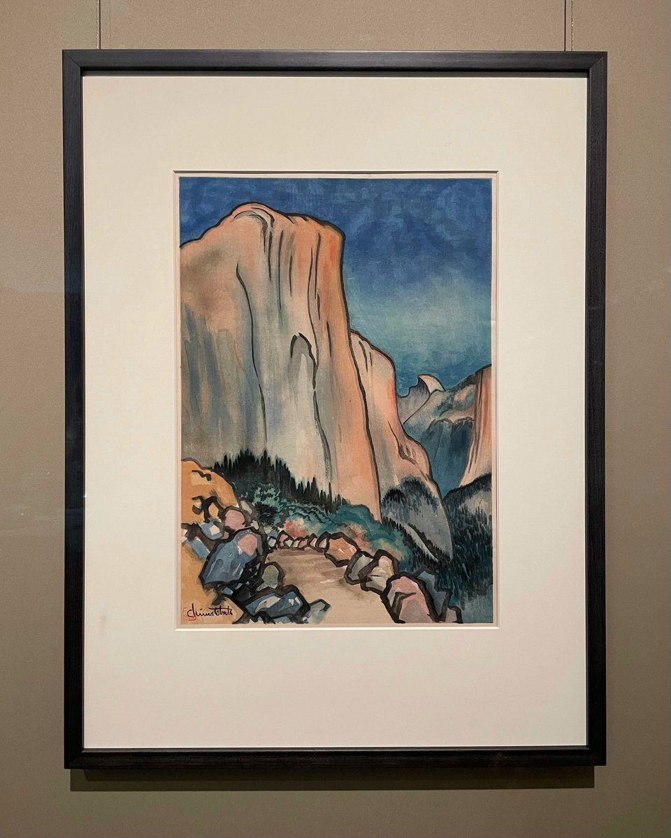 asianartmuseum's tweet photo. Chiura Obata rendered dramatic scenery with simplified, almost abstract forms. He used tones to define the scene's elements and ink to describe textures.

Join us for #FreeFirstSunday tomorrow! Off from work on Monday? We'll also be open for Labor Day!
https://t.co/lnmGkkVHlz https://t.co/BjlGgErcEF