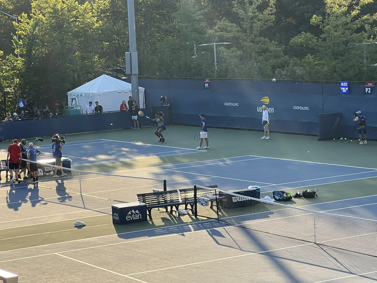 jackrooneyRTC's tweet photo. What a great visit to the 2022 US OPEN and get to watch Serena warm up before her last grand slam. https://t.co/iOjv6HWZVW
