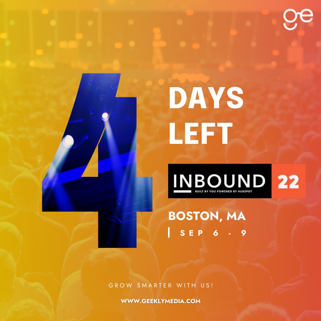 Geekly_Media's tweet image. What are we most excited about for INBOUND 2022? Check out the agenda! We’ll be dividing and conquering the team to make sure we can absorb as many of these sessions as we can during the event. 

hubs.li/Q01lk7fz0

#HubSpotInbound #GeeklyMedia #GeeklyInbound #INBOUND22
