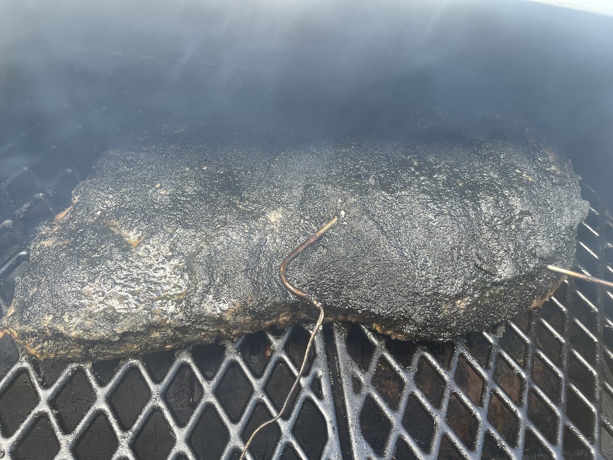 NathanAHickman1's tweet photo. Brisket is on the smoker for tomorrow! #smokingmeat @PitBossGrills #hardcoreCarnivore https://t.co/vXDQ0rv9Kn