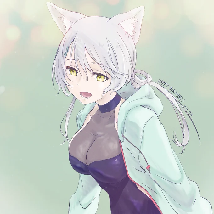 誕生日おめでとうー! 水着姿かわいい#御掬art #御掬この子 