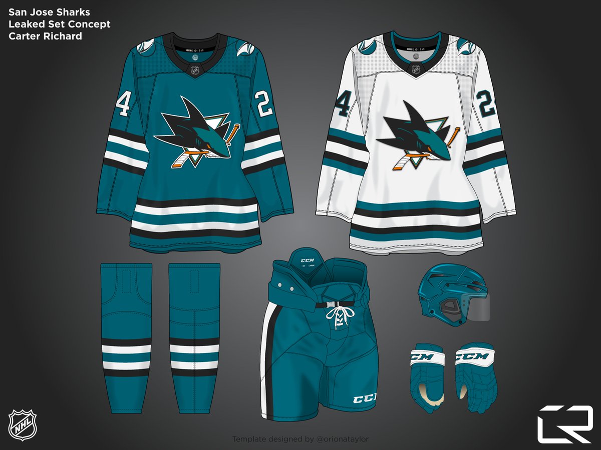 San Jose Sharks' new jerseys