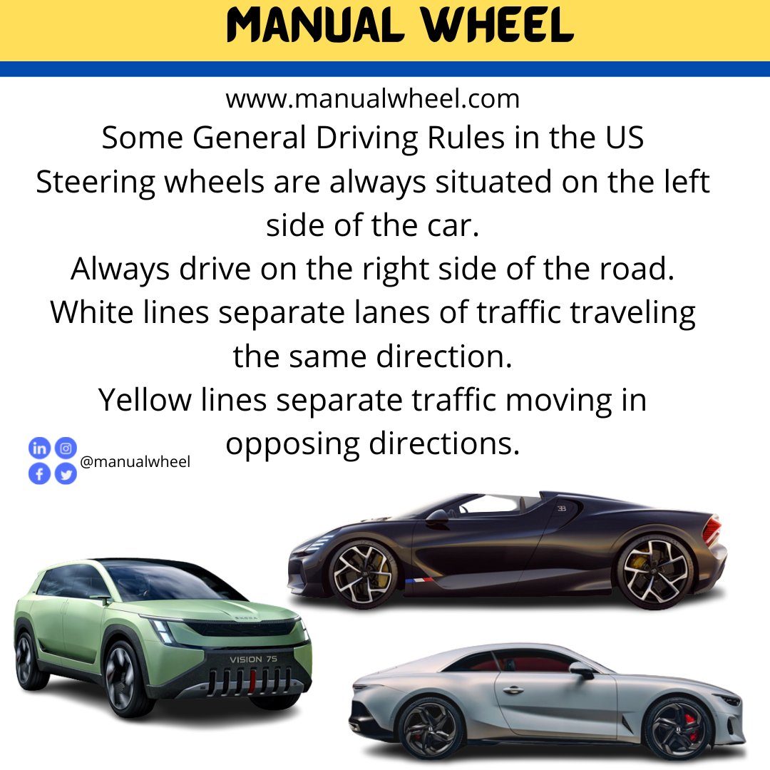 ManualWheel's tweet photo. Driving Rules
.
.
.
.
.
.#manualwheel #drvingrules #drivinglessons #usa #usarules #cars #bikes #trucks #pickuptruck #suvs #crossover #carsdaily #share #followers #Rules https://t.co/Dp41WcpaA2