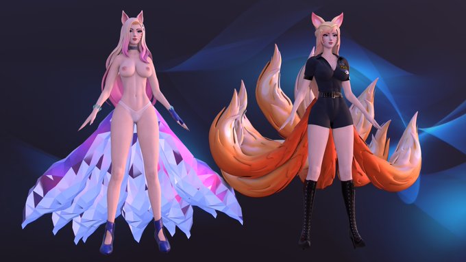 3 pic. Ahri league of legends, Blender model is now available on Patreon - https://t.co/9XEypuUr1C

1)