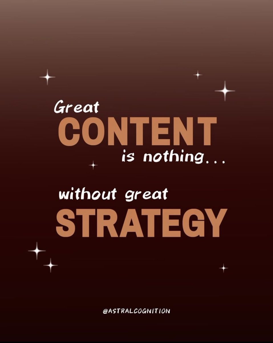 AstralCognition's tweet photo. A little motivation for you all on this fine day!

You can have the BEST content in the history of the internet, but it’s nothing if you can’t get people to see them. This is why it’s so important to have a STRATEGY to posting online! 

good strategy = more eyes on your content https://t.co/xCKF0vnXO0