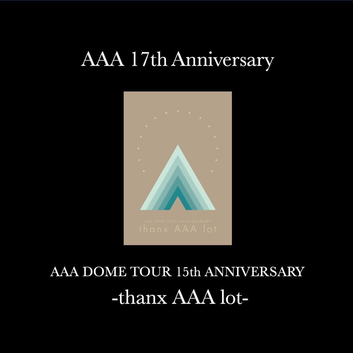 AAAデビュー17周年💫を記念して、 9/5から9/14まで YouTubeにて「AAA DOME TOUR 15th ANNIVERSARY -thanx AAA lot-」の中から厳選したLIVE映像を公開します‼️ 詳細はこちら 👉avex.jp/aaa/news/detai… ぜひ楽しみにしていてくださいね🌟 #AAA #トリプルエー #thanxAAAlot #AAA17thAnniversary