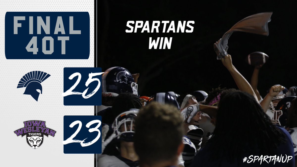 Spartans win! In a four overtime marathon of a game, MBU comes out victorious in the first home game of the season. Next up, a bye week, then Madonna on the road #SpartanUp