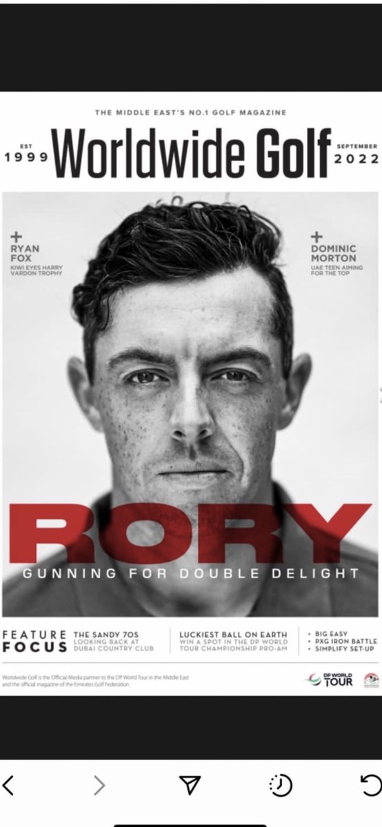 Great to share the front cover with <a href="/McIlroyRory/">Rory McIlroy</a> , thanks <a href="/WorldwideGolf/">Worldwide Golf</a>