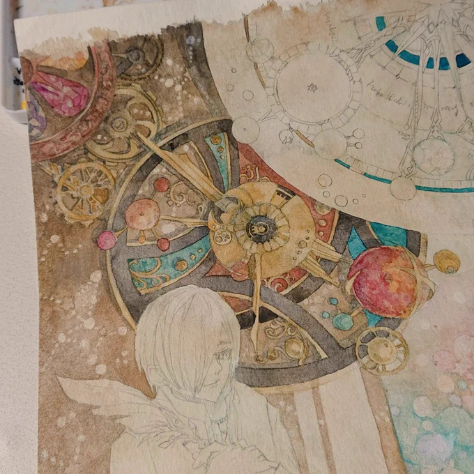それぞれの制作途中。 