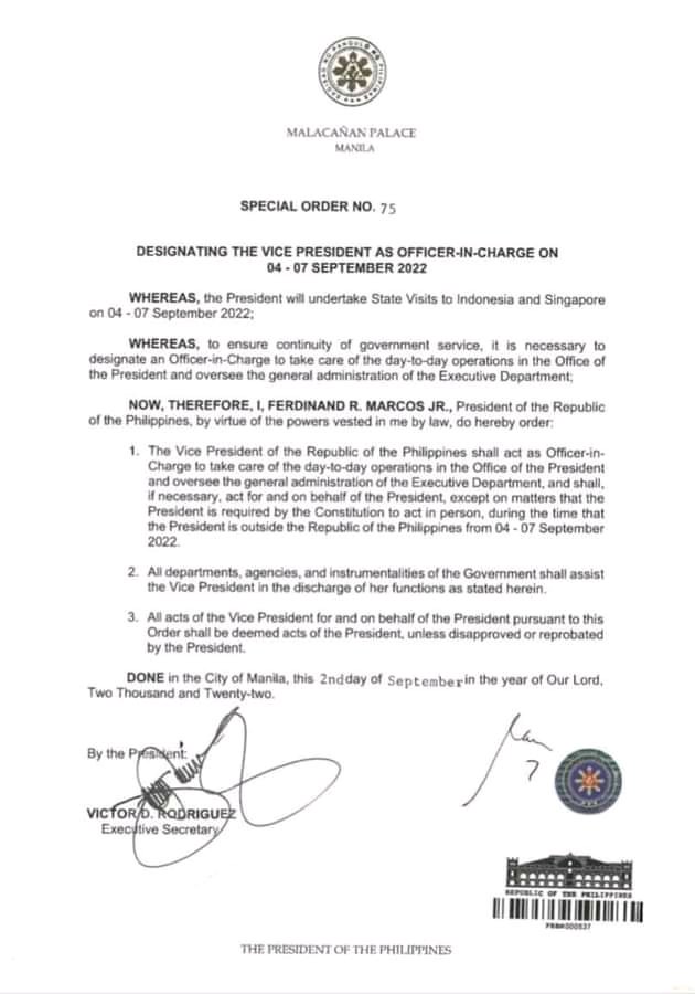 WuzardRedd's tweet photo. Si VP Sara ang OIC habang wala si PBMM. First time yata nangyari to sa Phillipines. Yan ang tiwala. Yan ang tinatawag na stable partnership ng dalawa. https://t.co/Ln8y4mjgh8