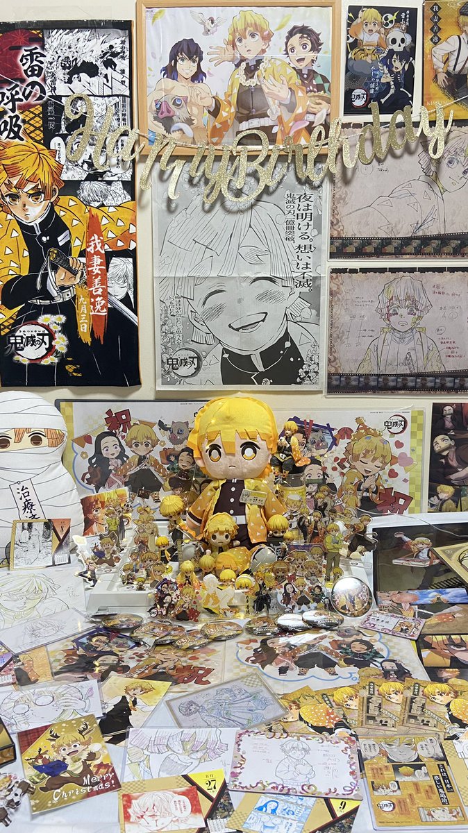 ZOshi13's tweet photo. 昨日は善ちゃんの誕生日会をしたけど、貼っとる最中所々剥がれてきて大変やった、、、、
改めておめでとう💛
#我妻善逸誕生祭2022 
#我妻善逸生誕祭2022 https://t.co/v40ixUJKgR