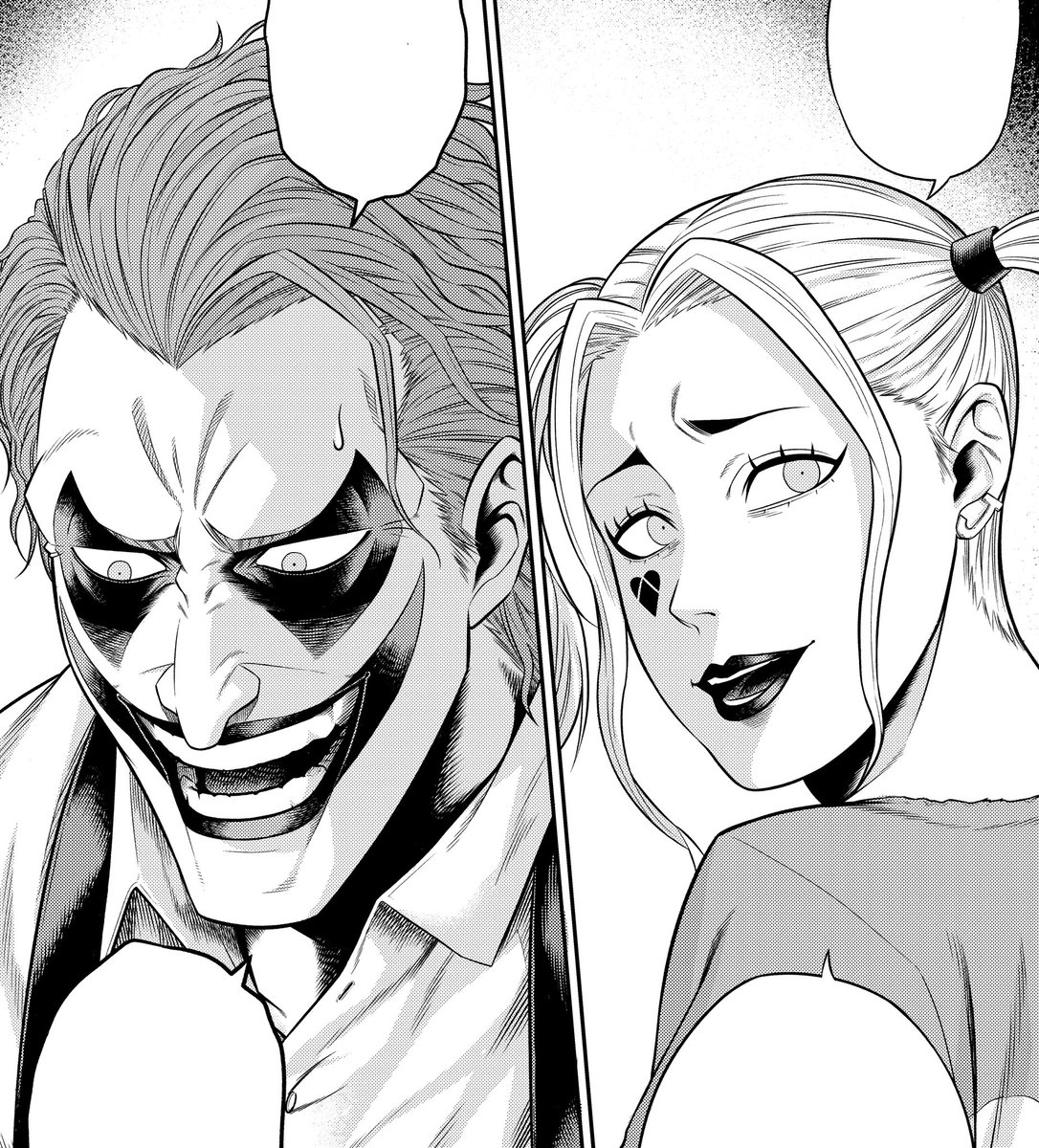 【ワンオペJOKER】
ジョーカーとハーレイクインの

下書き→ペン入れ→仕上げ 