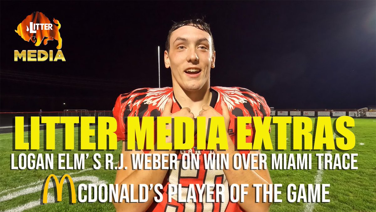 Litter Media Extras: McDonald's Player of the Game - Logan Elm's RJ Weber. 
youtu.be/8HsN2rOEKBE @LEBravesFB @LoganElmSports