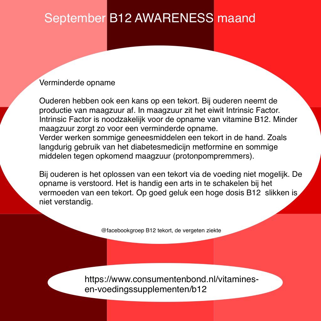 B12tekort's tweet photo. B12 awareness month day 4, September 4

Nederlandse (Dutch) en Engelstalige (English) tekst

#B12awarenessmonth #B12awarenessmonth2022 #B12tekort #B12 #B12deficiency #RETWEETME  #DELENMAG #DELENGRAAG https://t.co/7hvp37luEG