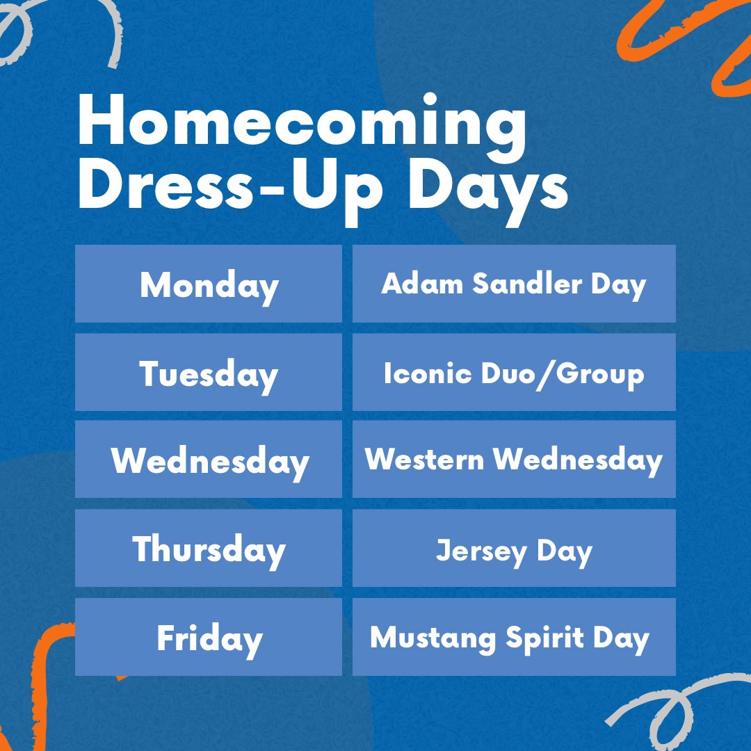 2022 Homecoming Dress-Up Days!