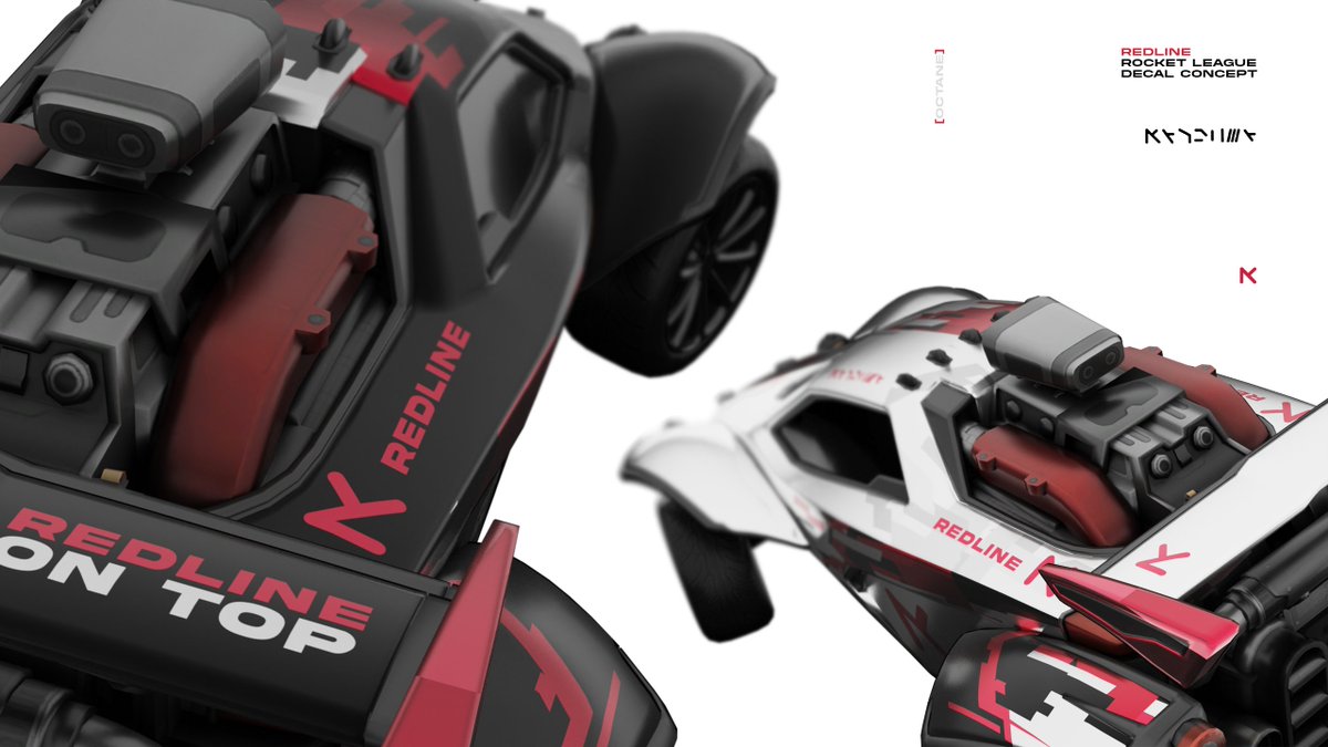 VizLDesign's tweet photo. NoPixel x Rocket League.

Redline livery for the octane.
Thought it would be a fun project to practice on and to see what a Redline team could look like outside of NoPixel :)

Full project can be found here: https://t.co/cHs52zLw9d https://t.co/dTIRmEV2IA