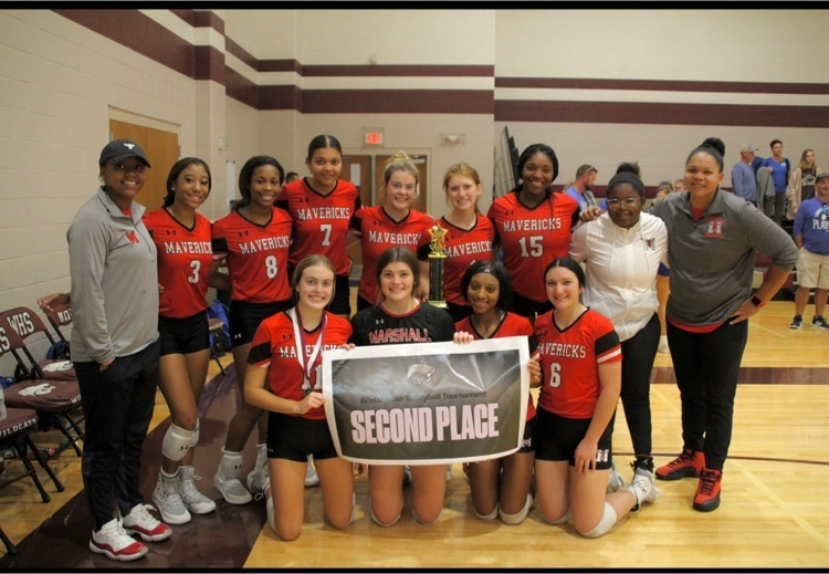 MarshallMavsAth's tweet photo. Varsity: 2nd Place in Silver Bracket at Whitehouse! Caitlyn Ellenburg made the All- Tournament Team. 

JV: Gold Bracket finish in Henderson JVA tournament. 

9th: Silver Bracket champions in Henderson JVB tournament! 

#Unity #WeAreMarshall https://t.co/xQjgUsZSWH
