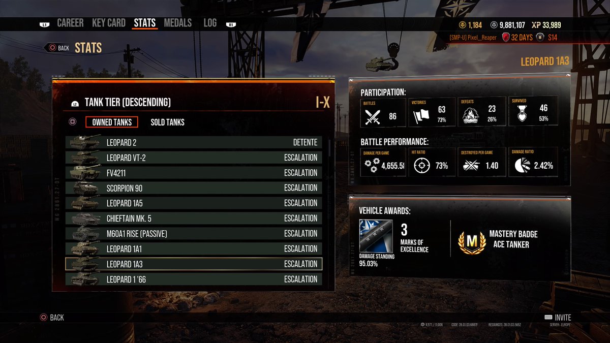 Pixel__Reaper's tweet photo. Thanks to WG for putting me on 62.5% after 4 games. #3rdMark https://t.co/AOspihhghk