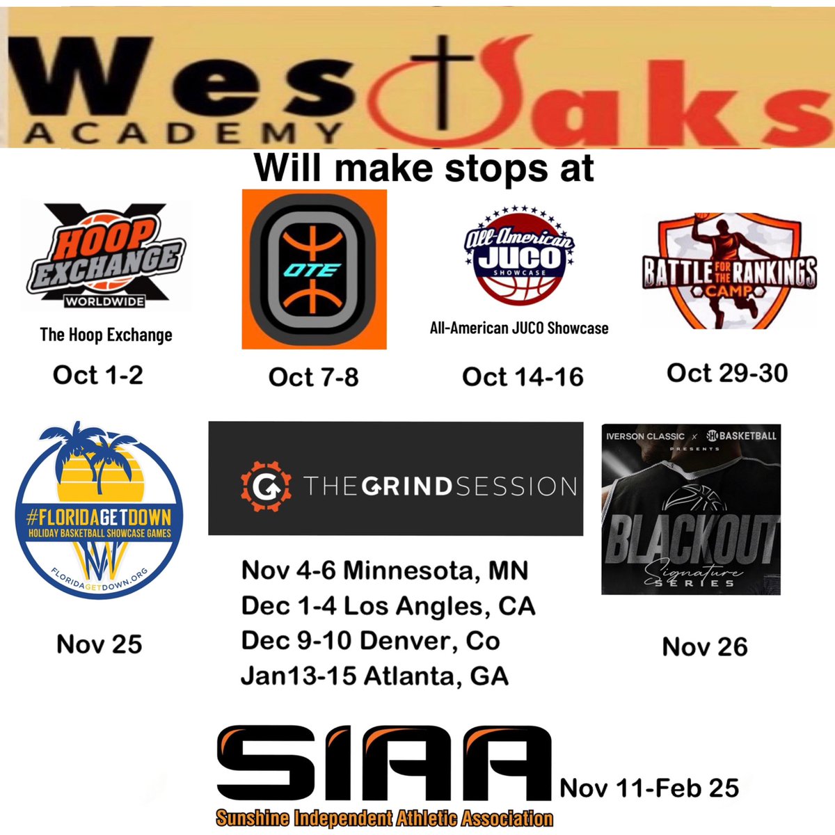 GillionAcad's tweet photo. West Oaks Academy (Orlando, FL) will once again take on a national schedule with games against @OvertimeElite, @thegrindsession stops in Georgia, California, Colorado, Minnesota, New York and the ultra competitive SIAA @siaa_fl conference which featured 5 Top 20 last season. https://t.co/0udN0nRIQP