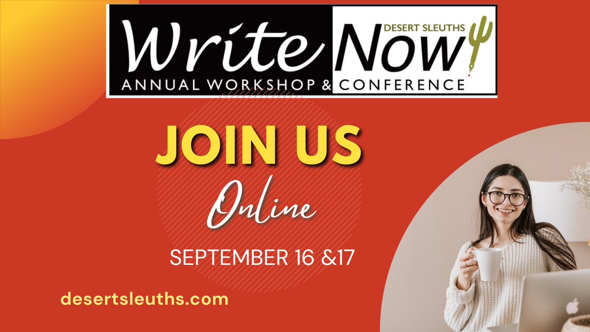 DesertSleuths's tweet photo. Thinking of #writing a novel? Your opportunity starts Now!
#WriteNow2022
#conference
#writingcommunity
https://t.co/OIkYItzsHd https://t.co/Zm37TXTFgt