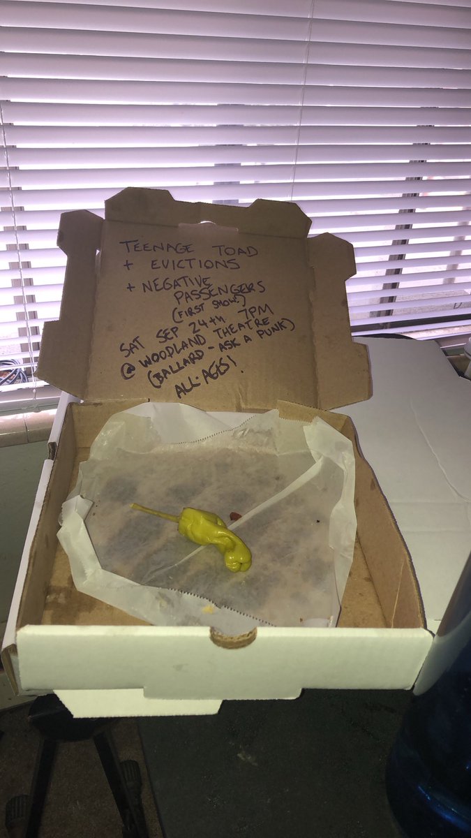 One of these days I will make the NP’s their own account. Until then enjoy some spam: TEENAGE TOAD with EVICTIONS and NEGATIVE PASSENGERS at WOODLAND THEATER. Sat September 24. 7PM. All-ages!