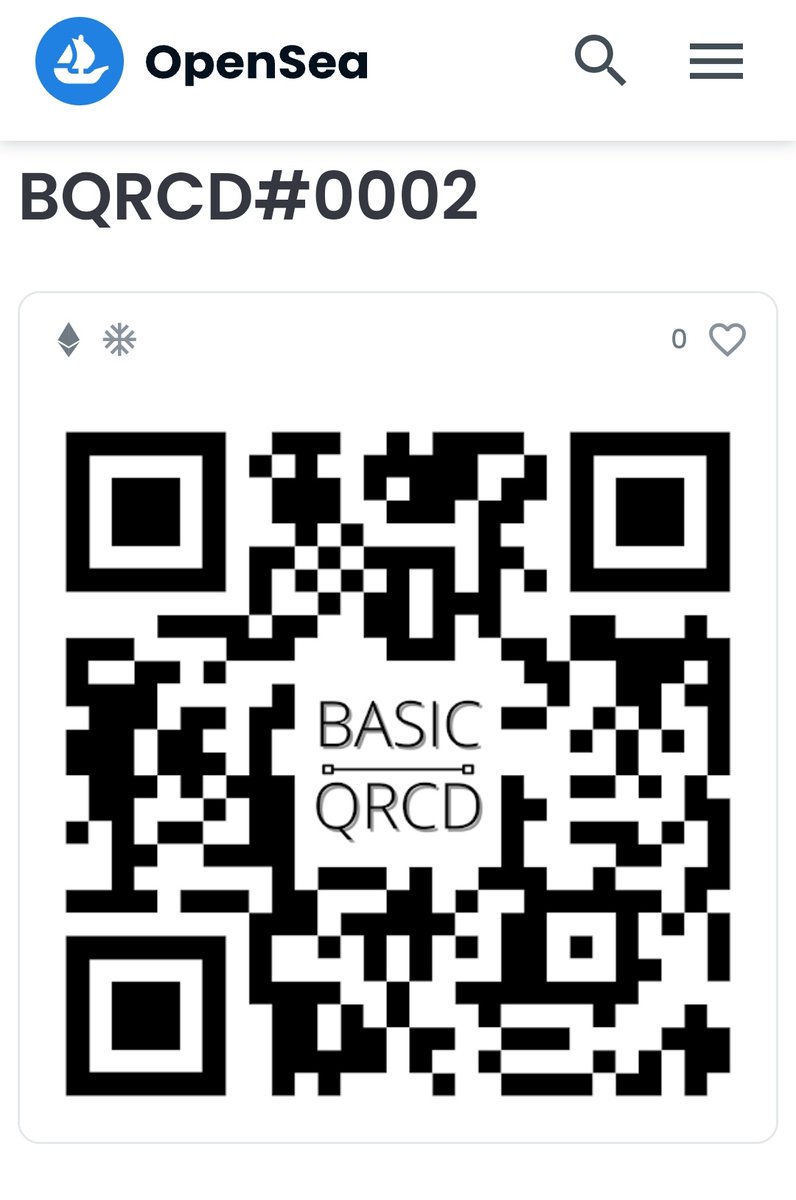 Want some QR Code domains ? Check this and scan it : 
opensea.io/collection/bas…
We don't own theses domains, but we can own the QR code of #Ethereum domain for example.
#nft #NFTs #bitcoin #solana #opensea #xrp #litecoin #NFTGiveaway #NFTCommunity
