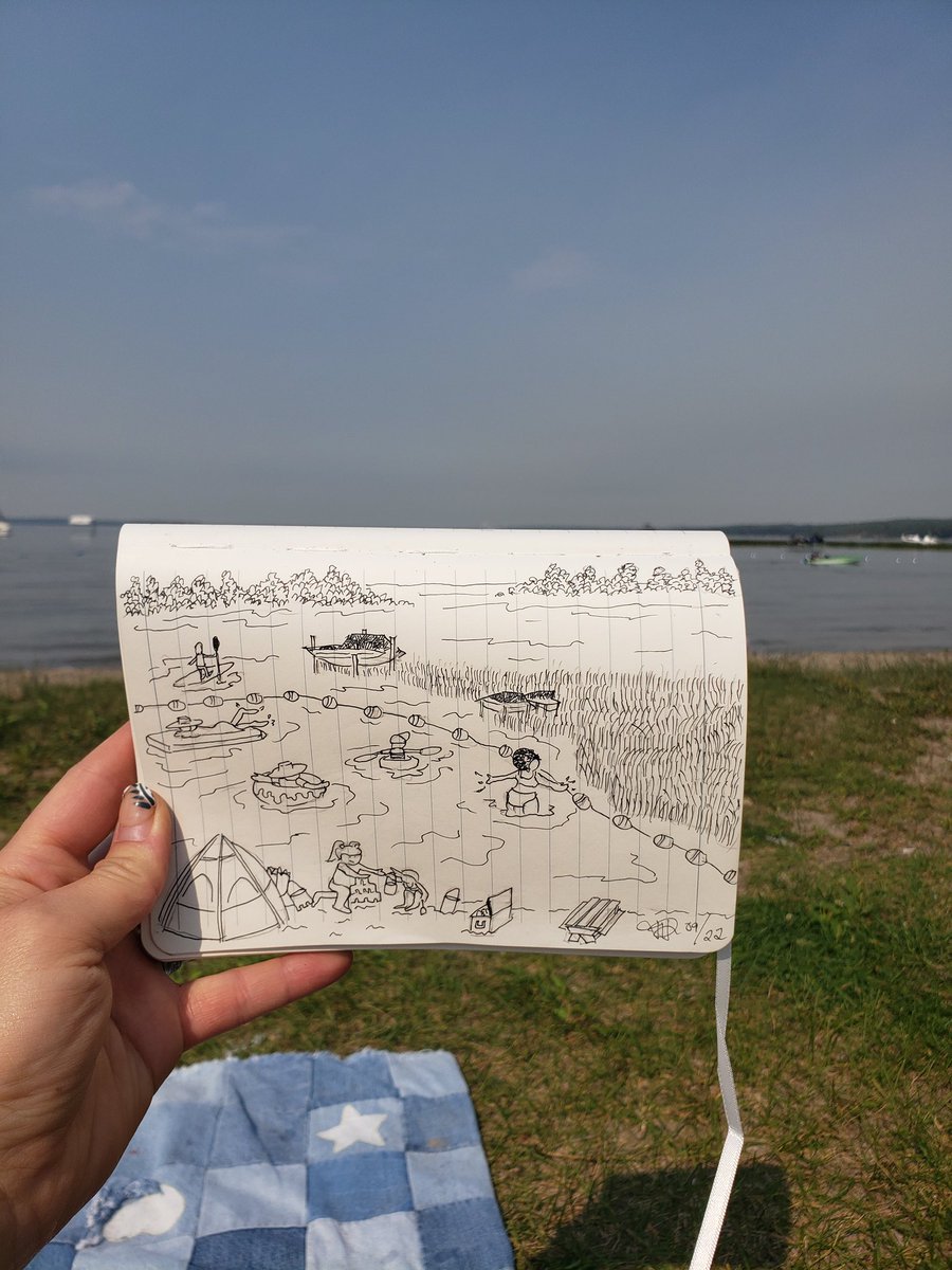 honeabeaboat's tweet photo. Happy Long Weekend everyone! Travel safe &amp; enjoy the beach if you can! 🏖☀️ #sylvanlake #sketcheveryday #fortheloveofart https://t.co/zP1FdCCRe6
