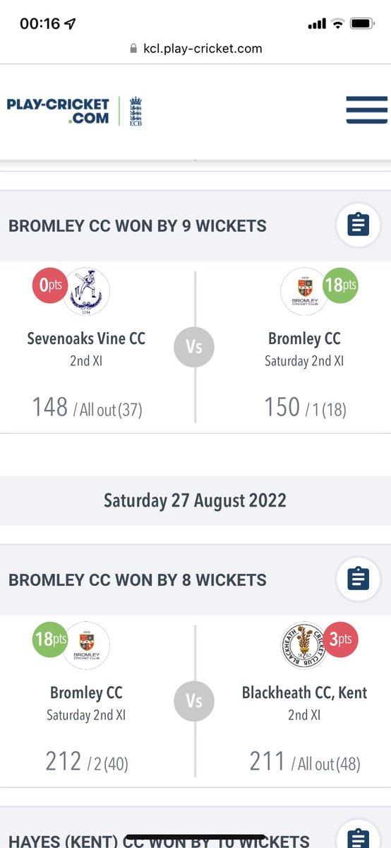 BluettNick's tweet photo. @Bromley_CC A decent few weeks for @Bromley_CC 2nd Xi 👏 https://t.co/oWwvKwHAF1
