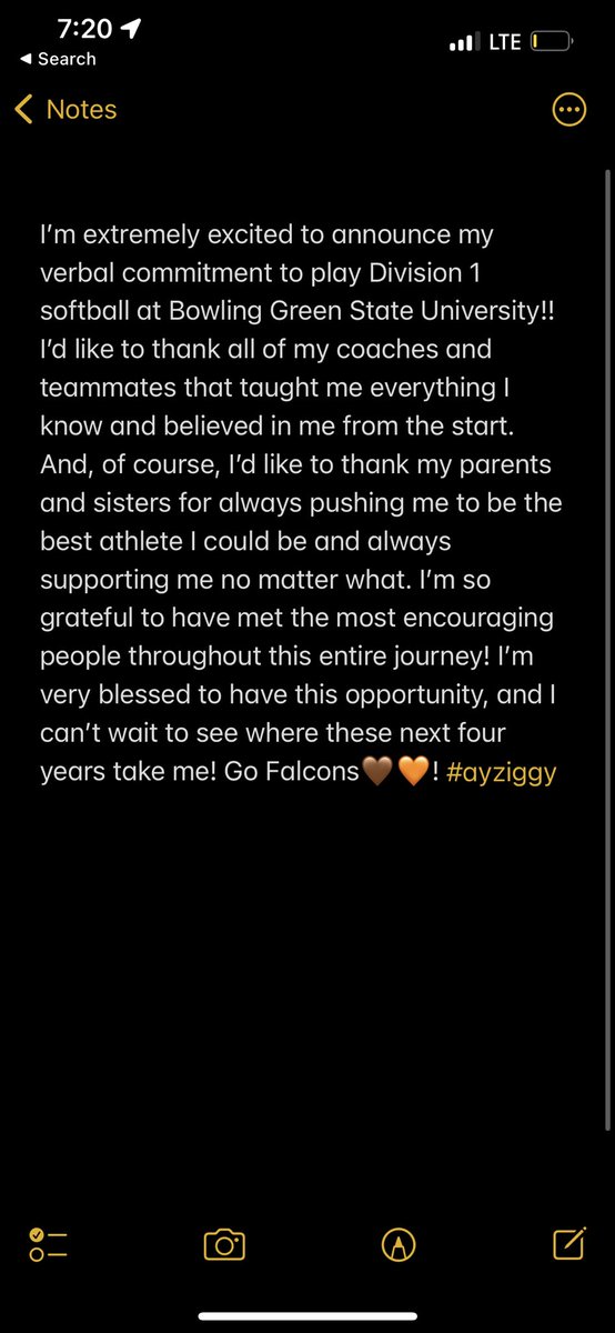 AaralynNogay's tweet photo. Super excited to announce my verbal commitment to Bowling Green State University!!! Can’t wait to be a Falcon!🧡🤎 #AyZiggy @CoachFentonBG @BGSUSoftball https://t.co/pxq1aTvH39