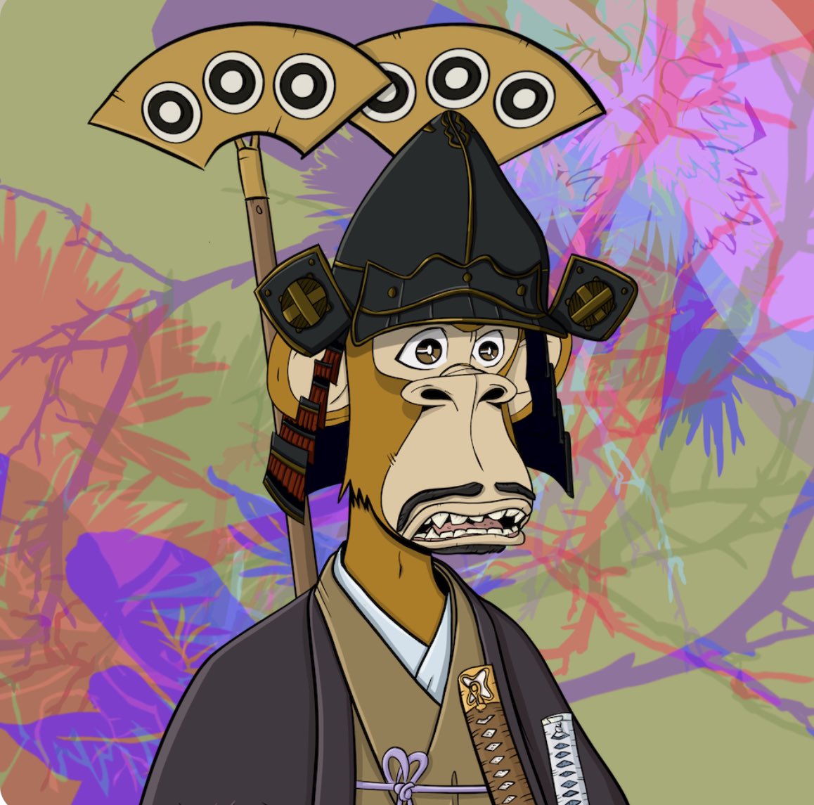 My first ape derivative! <a href="/BushidoApes/">Bushido Apes 🍌</a> <a href="/BushidoRoyale/">Bushido Royale</a>

Met <a href="/jessew_art/">fondu3.io</a> at a local gym and he showed me the project he was working on. Super stoked to support a local developer and this project!