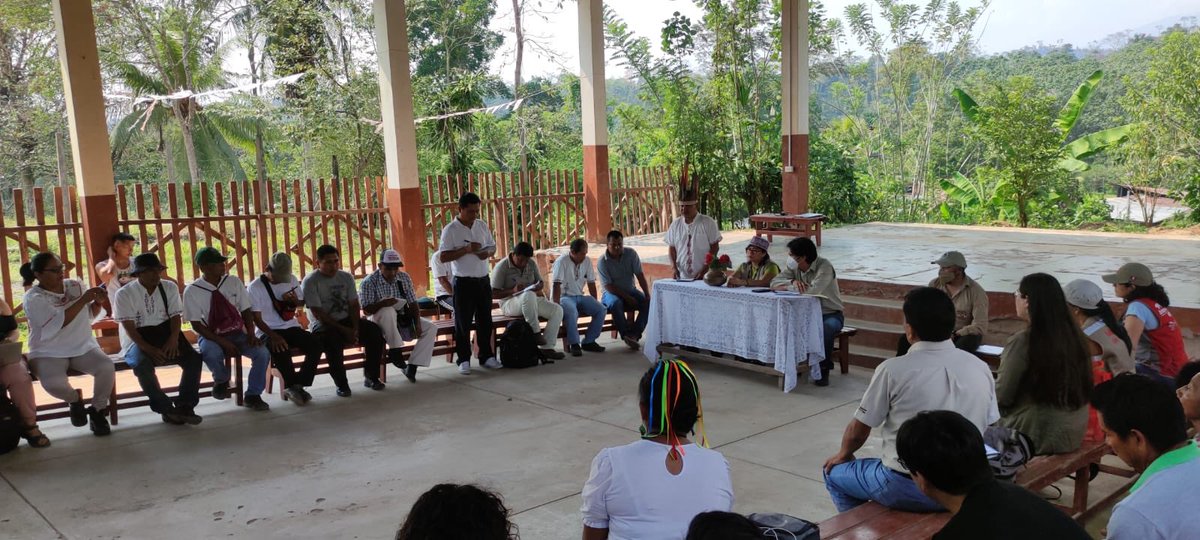 MinCulturaPe's tweet photo. En el distrito de Chazuta, la viceministra junto al director de Áreas Naturales Protegidas, José Nieto, acordaron con la coordinadora para el Desarrollo y Defensa de Pueblos Indígenas de San Martín #CODEPISAM la instalación de reuniones para tratar las demandas de comunidades. https://t.co/tAAzbmtxLR