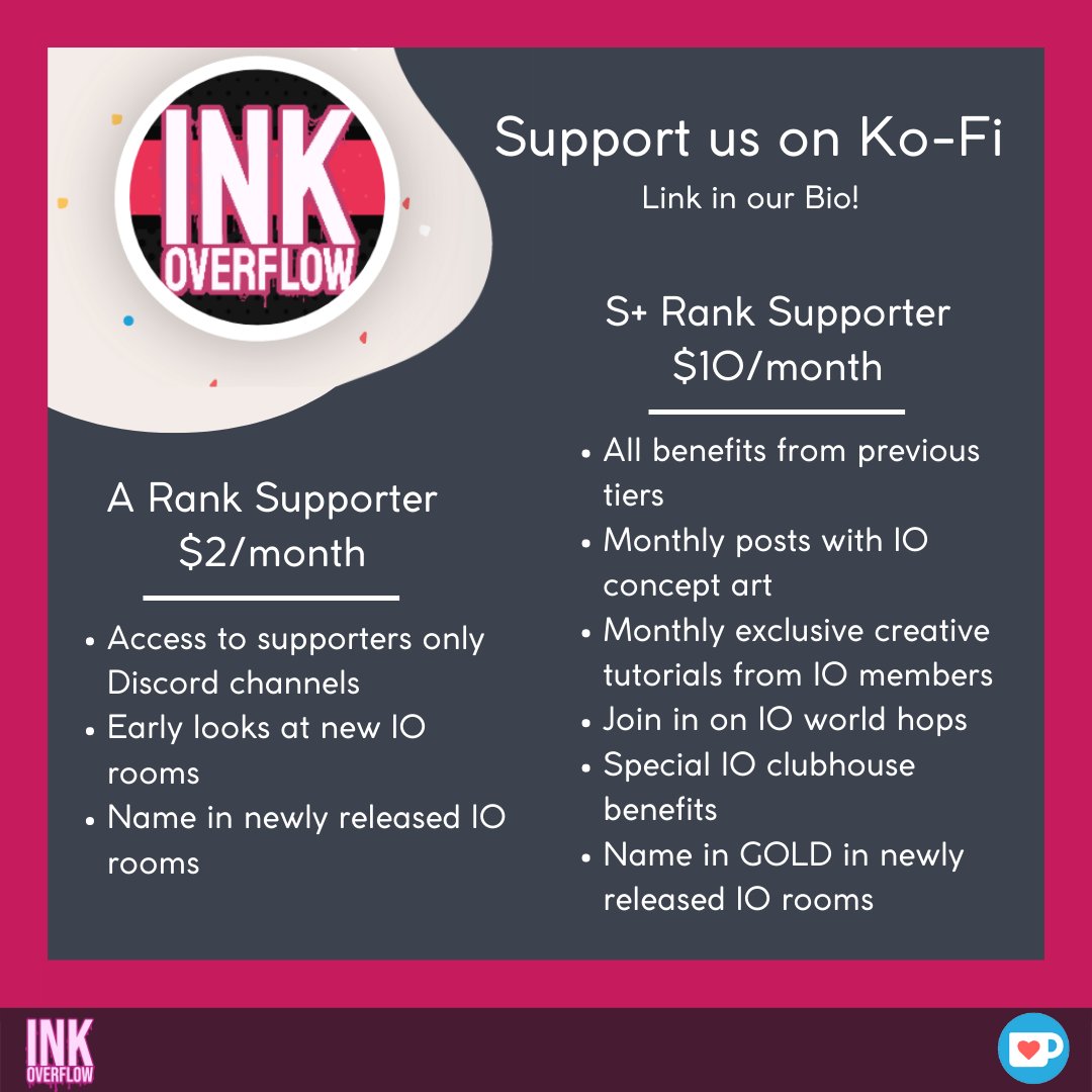 ink_overflow's tweet image. We have officially launched our new Ko-Fi page! If you want to directly support us, this is the best way to do so. Check out some of the perks you can get here!
ko-fi.com/inkoverflow