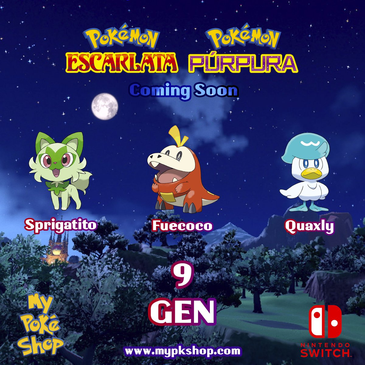 MyPokeShop's tweet photo. Han aparecido muchos Pokémon nuevos en la región de #Paldea. Nos alistamos para ofrecer nuestro servicio a todos los entrenadores de esta nueva aventura #pokemon #pokémon #PokemonScarletViolet #PokemonEscarlataPurpura https://t.co/CGPhTB3Glf
