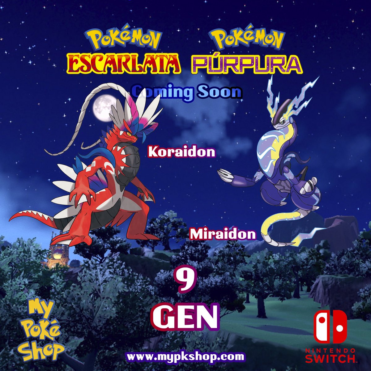 MyPokeShop's tweet photo. Han aparecido muchos Pokémon nuevos en la región de #Paldea. Nos alistamos para ofrecer nuestro servicio a todos los entrenadores de esta nueva aventura #pokemon #pokémon #PokemonScarletViolet #PokemonEscarlataPurpura https://t.co/CGPhTB3Glf