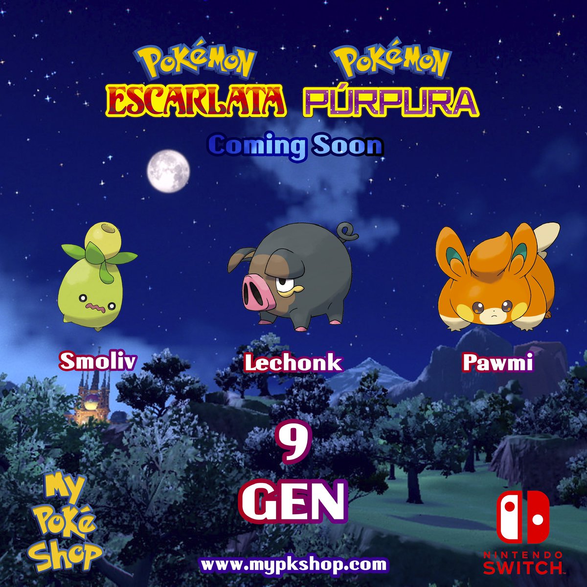 MyPokeShop's tweet photo. Han aparecido muchos Pokémon nuevos en la región de #Paldea. Nos alistamos para ofrecer nuestro servicio a todos los entrenadores de esta nueva aventura #pokemon #pokémon #PokemonScarletViolet #PokemonEscarlataPurpura https://t.co/CGPhTB3Glf