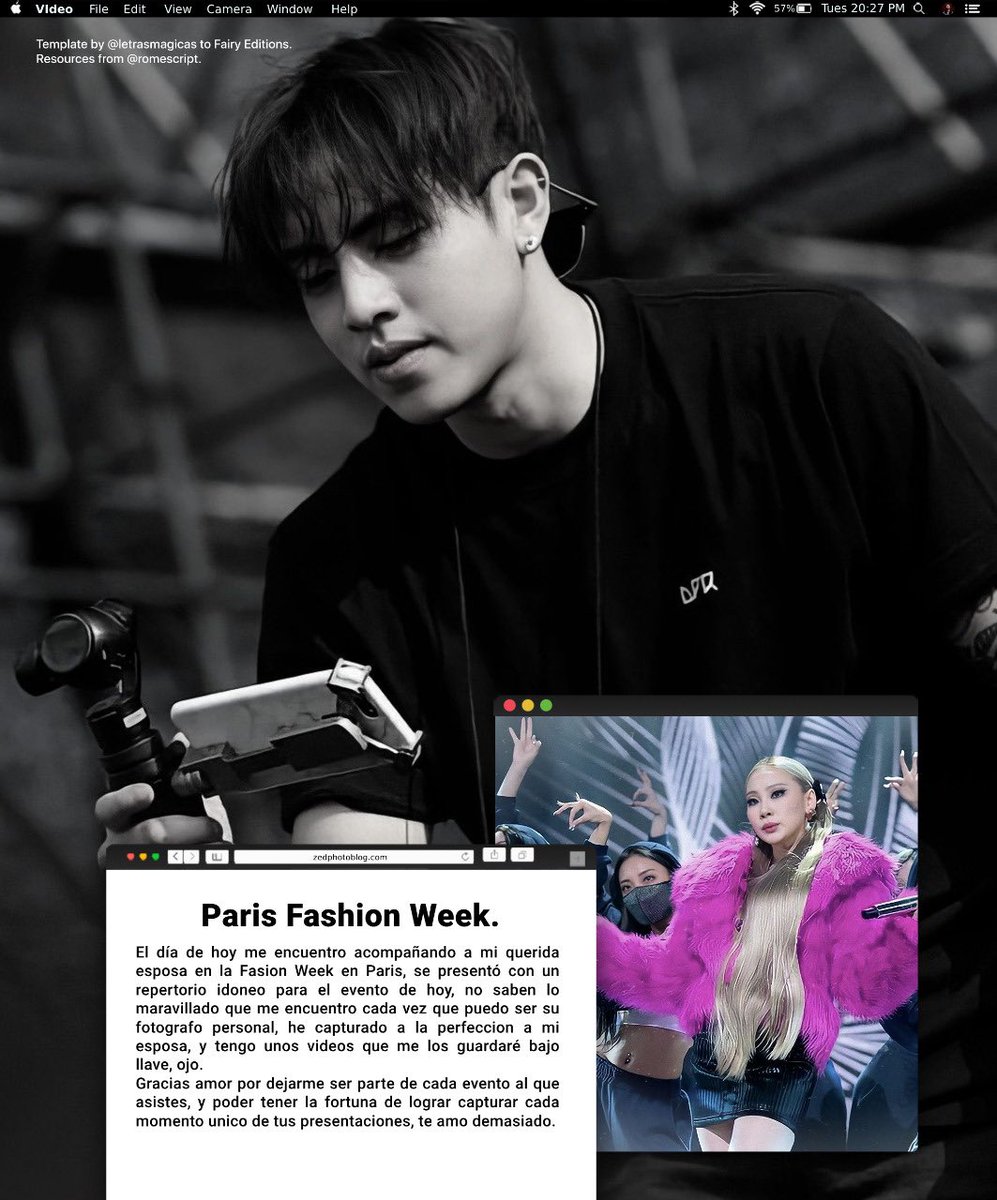 © new post;
   ╰› 𝘁𝗮𝗴: #ParisFashionWeekRP

⠀⠀Archive . . . › PhotoBlog
⠀ ⠀ ⠀(pg . . .) · ˓ 📷 • 🎤 • 🎵 ˒

Que mejor que ser parte del staff oficial de la artista más hermosa y perfecta del mundo aka mi esposa <a href="/STARSFVCK/">me mudé.</a> orgulloso de ti y tus logros amor.